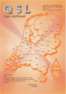 Regio certificaat - minimaal 1 qso in elke regio